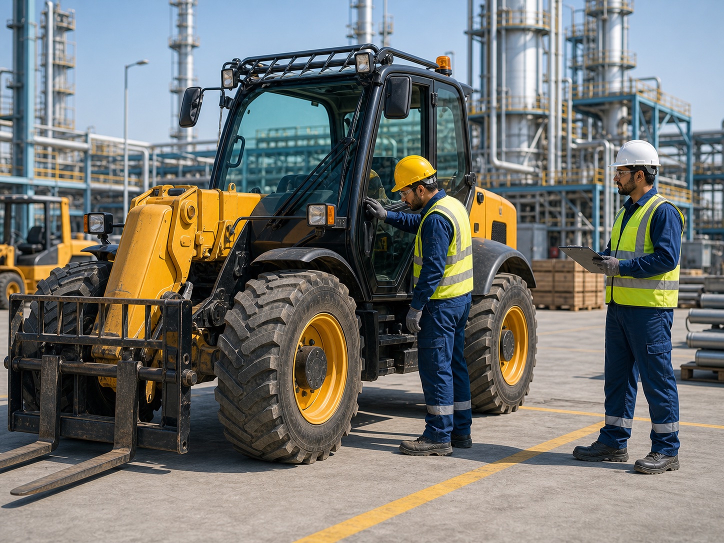 Industrial equipment with trained operators
